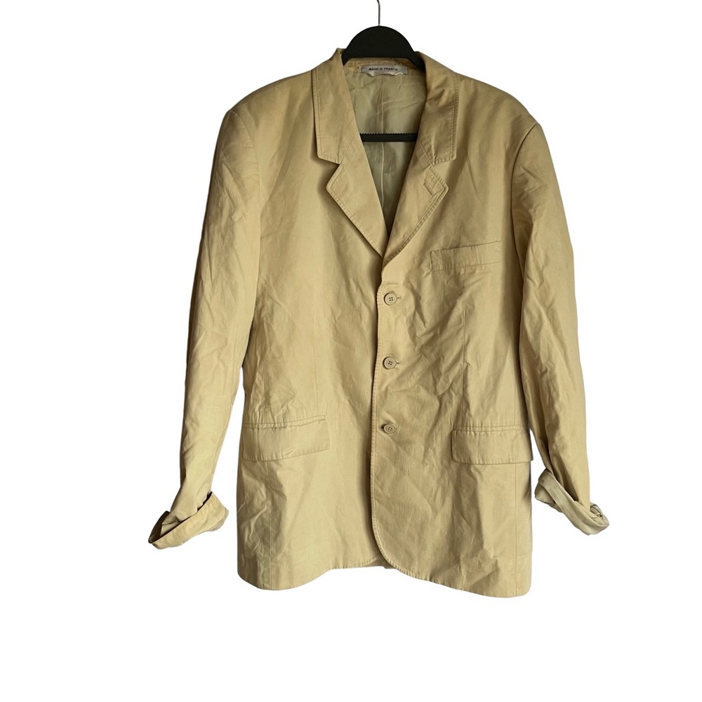 Agnes B. vintage lightwaight cotton yellow blazer size 50